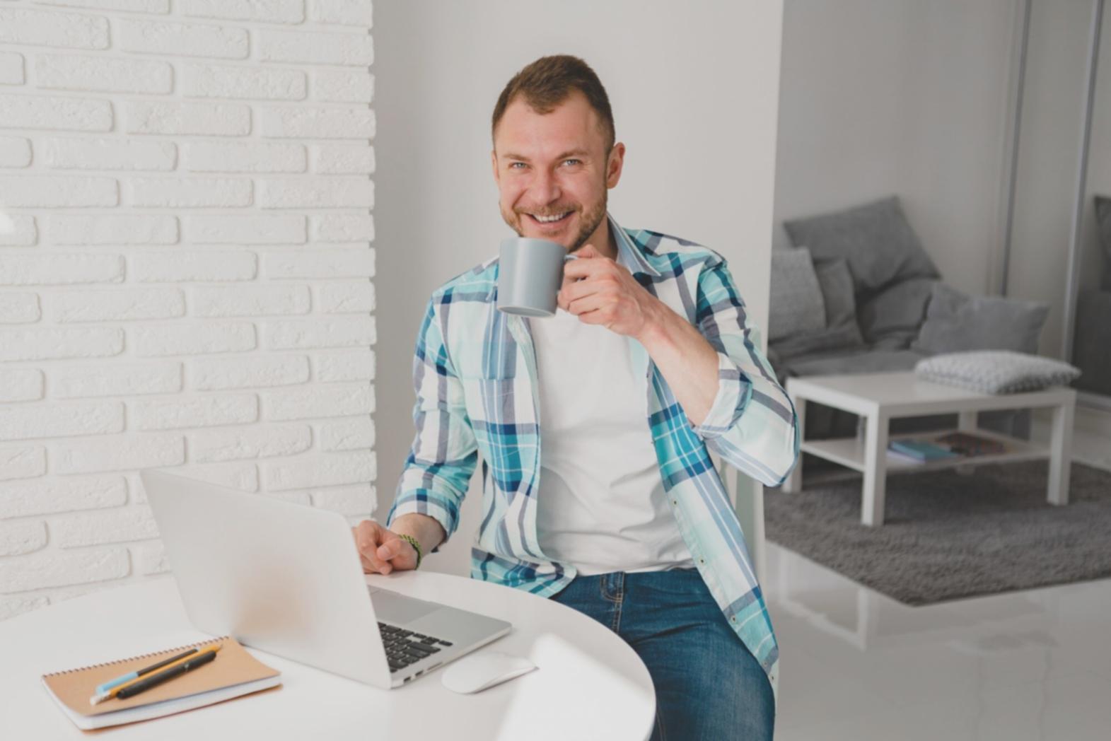 Business professional reviewing expense categorization system